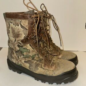 Vintage Danner Bangor USA GTX 600g Insulated CAMO Hunting Work Boots Mens Sz 8.5